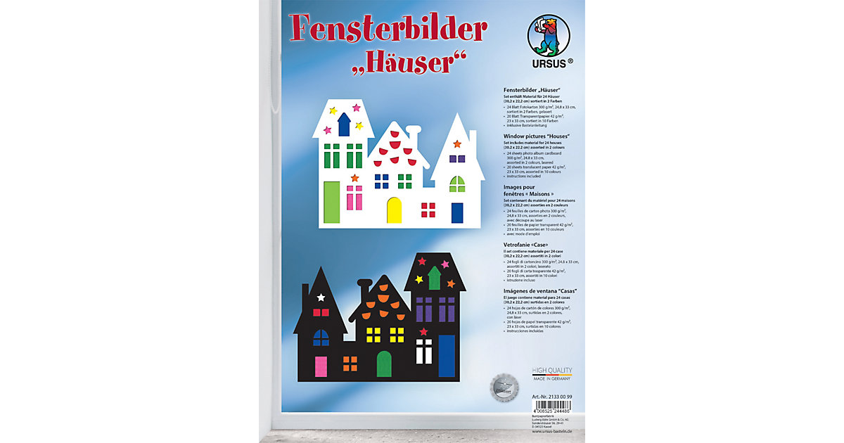Fensterbilder Häuser 30x22cm bunt Fensterbilder Häuser 30x22cm bunt von URSUS