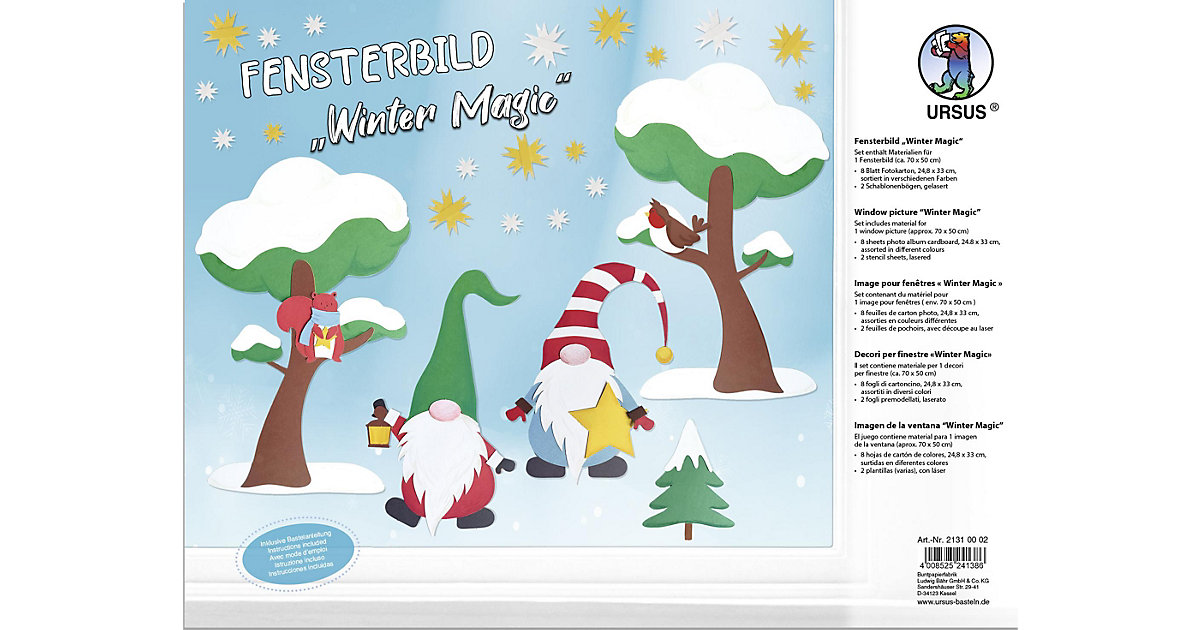 "Fensterbilder ""Winterzauber"" 24,8 x 33 cm" bunt "Fensterbilder ""Winterzauber"" 24,8 x 33 cm" bunt von URSUS