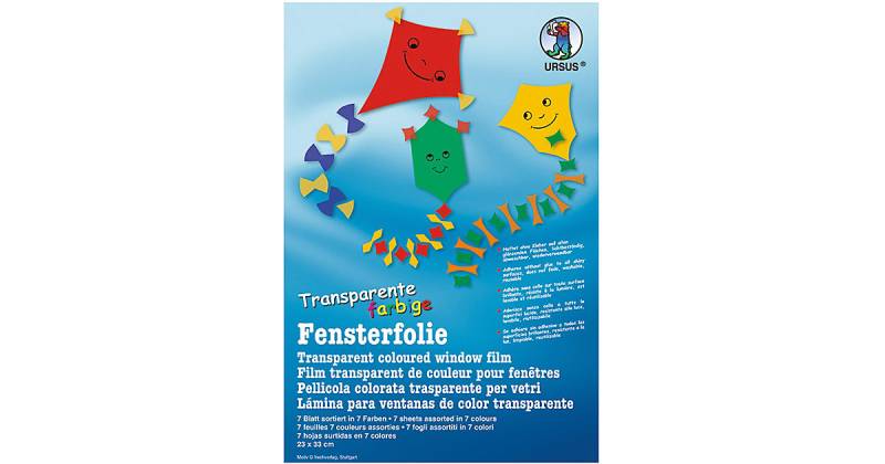 Fensterfolie transparent 23 x 33 cm, 7 Blatt von URSUS