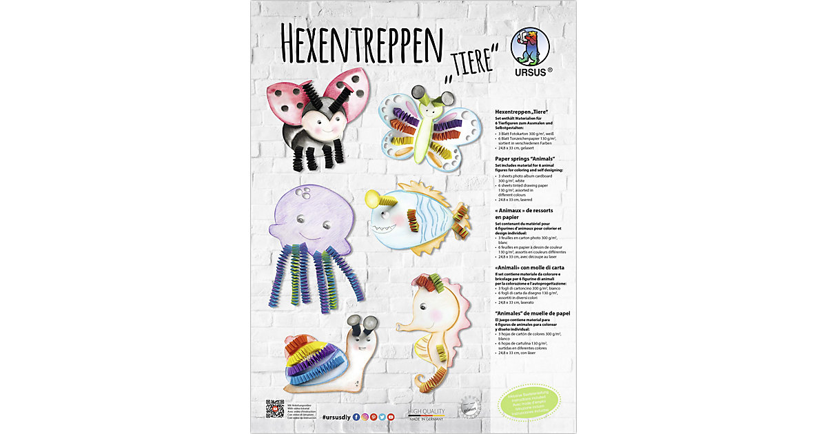 "Hexentreppen ""Tiere"" 24,8x33cm" bunt "Hexentreppen ""Tiere"" 24,8x33cm" bunt von URSUS