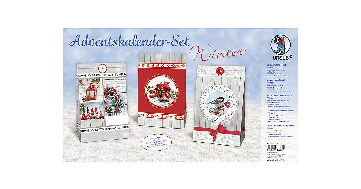 Kreativset Adventskalender-Set Winter Kreativset Adventskalender-Set Winter von URSUS