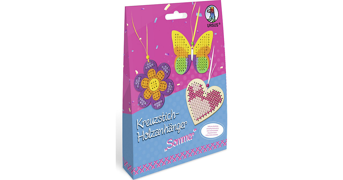 "Kreuzstich Holzanhänger ""Sommer""" bunt Modell 1 "Kreuzstich Holzanhänger ""Sommer""" bunt Modell 1 von URSUS