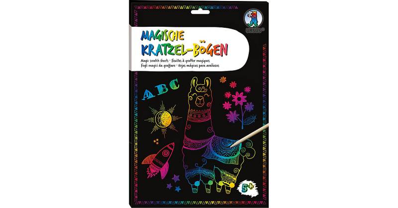 Magische Kratzel Bögen Untergrund Regenbogen, A4 bunt Modell 1 von URSUS