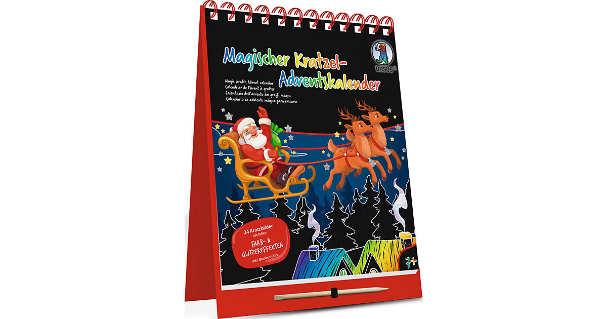 Magischer Kratzel-Adventskalender bunt von URSUS