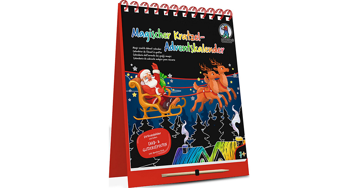 Magischer Kratzel-Adventskalender bunt Magischer Kratzel-Adventskalender bunt von URSUS