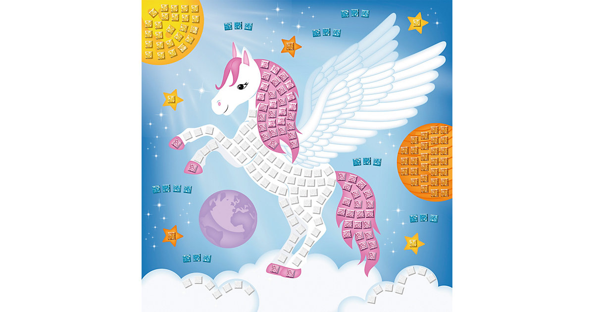 Moosgummi Mosaik Glitter Pegasus von URSUS