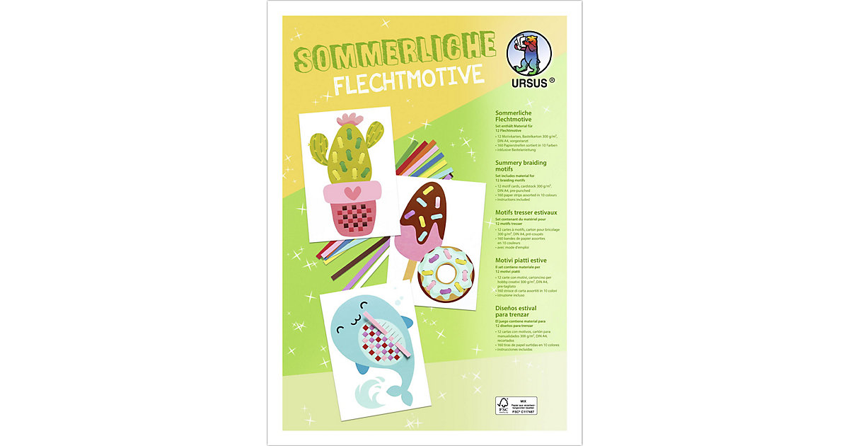 Sommerliche Flechtmotive A4 bunt Modell 1 Sommerliche Flechtmotive A4 bunt Modell 1 von URSUS