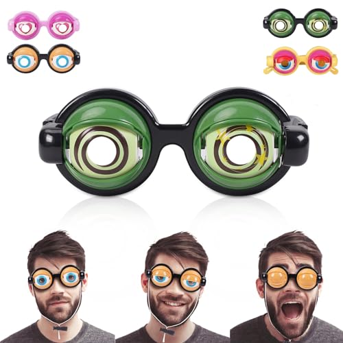 URWEIGH Crazy Eyes-Brille, Crazy Big Eyeball-Brille Für Kinder, Neuartige Schüttelnde Riesenbrille, Lustige Brille Für Erwachsene, Lustiges Brillen-Streichspielzeug (Grün) von URWEIGH