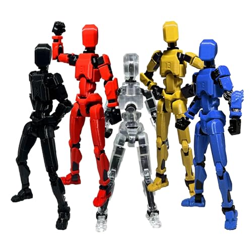URWEIGH Tit13 Actionfigur, 3D-gedruckte Actionfigur, Mehrgelenkige Actionfiguren, Roboterspielzeug Mit Voller Beweglichkeit Für Stop-Motion-Animation, Desktop-Dekorationen (5PCS-B) von URWEIGH