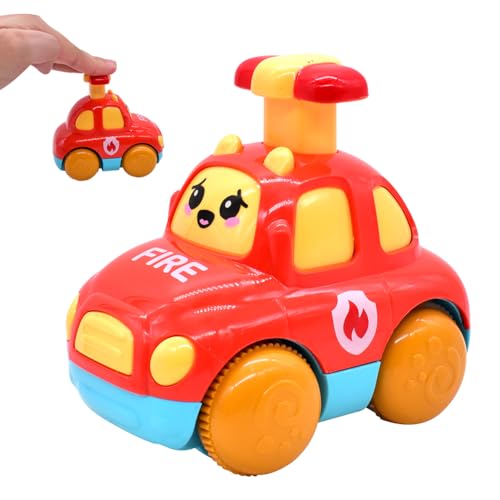 URacon Baby Spielzeugauto,Cartoon Trägheits Tierfor Spielzeugautos,Auto Spielzeug ab 1 2 3 Jahre,Drücken Sie und gehen Sie Spielzeug Früherziehung Langlebige Autos Spielzeug von URacon