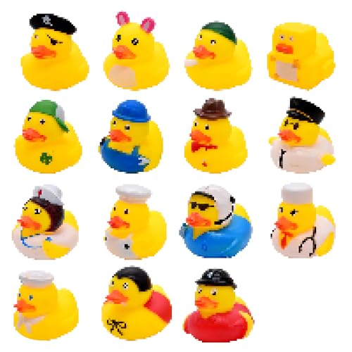 URacon EntenSpielzeug,15 Pcs Enten Badewannenspielzeug,Mini Gelbe Ente Badewannenspielzeug für Dusch Dekorative,Enten Dekor Zubehör,Geeignet für Jungen und Mädchen von URacon