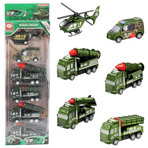 URacon Militär Fahrzeuge Spielzeug Set Armee Auto Set Mini Cars Modelle Spielzeugautos Kinderspielzeug Set Geschenk für Kinder Jungen Mädchen 4+ Jahre von URacon