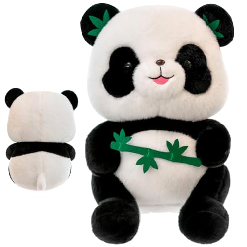 URacon Puppe Panda Plüsch Plüschtier Panda Flauschiges Plüschkissen Panda Stofftier Puppen Baby Schlafen Beschwichtigen Sie Puppe für Jungen Und Mädchen Geburtstagsgeschenk Desktop Dekor 25cm von URacon