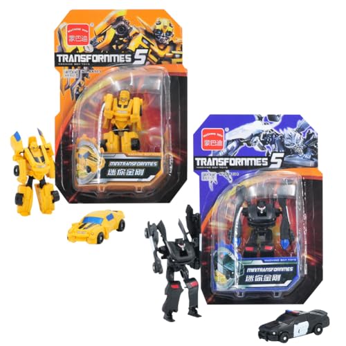 Transformers Spielzeug Mini Spielzeugroboter Kinder 2-in-1 Deformation Autospielzeug Action Figur Spielzeug Kinderspielfahrzeuge Geschenke für 3+ Jahre von URacon