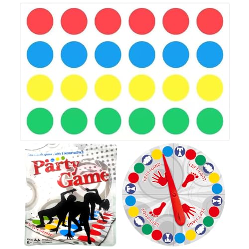 URacon Twister Spiel Twisting Game für Kinder & Erwachsen, Twister Spiel Kindergeburtstag ab 6 Jahren Bodenspiel mit Spielmatte Partyspiele Familienspiel Lustiges Spiel für drinnen und draußen von URacon