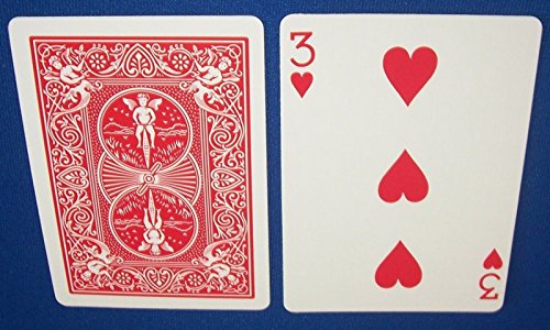 Red Back Fahrrad Spielkarten Force Deck, herzen, 3 von US Playing Card Company