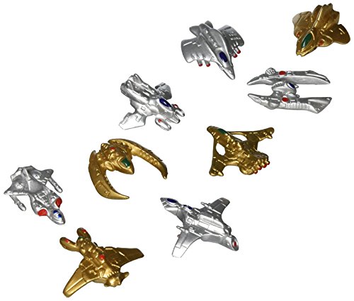 Dutzend Miniatur 2,5 cm - 3,8 cm Gold und Silber Spielzeug Kunststoff Raumschiffe Dutzend Miniatur 2,5 cm - 3,8 cm Gold und Silber Spielzeug Kunststoff Raumschiffe von US Toy