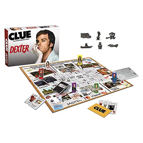 CLUE Dexter | Collectible Clue Game basierend auf Showtime Show Dexter | Lösen Sie das Geheimnis von WHICH Murderer ist auf der Lose. Offizielles Spiel mit vertrauten Orten und ikonischen Charakteren CLUE Dexter | Collectible Clue Game basierend auf Showtime Show Dexter | Lösen Sie das Geheimnis von WHICH Murderer ist auf der Lose. Offizielles Spiel mit vertrauten Orten und ikonischen Charakteren von USAopoly
