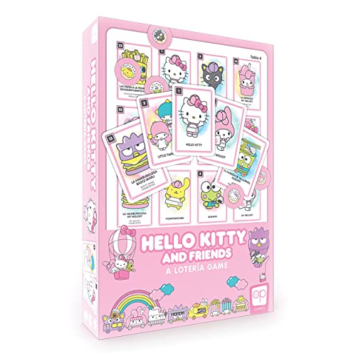 USAopoly The OP Hello Kitty and Friends Loteria - Mexikanisches Glücksspiel im Bingo-Stil - Spanische Wörter & mexikanische Kultur - Ab 4 Jahren - Für 2 bis 12 Spieler - Spanisch und Englisch von USAopoly