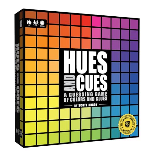 Hues and Cues – Brettspiel für Familienspielabende - Partygame – The OP Usaopoly – Für 3-10 Spieler – Englische Version von USAopoly