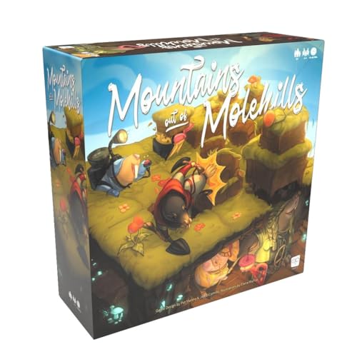 The OP USAopoly - Mountains Out of Molehills - Zwei-Ebenen-Spielbrett mit einzigartigem Gameplay & individuellem Artwork - Großartiges Einstiegsspiel - Ab 9 Jahren - Für 2-4 Spieler - Englisch von USAopoly