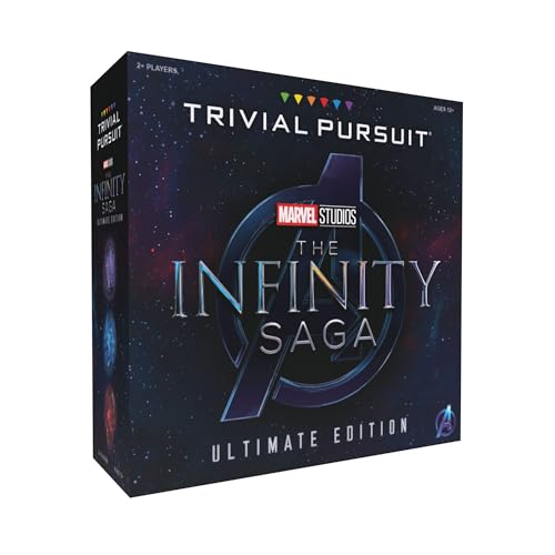 Trivial Pursuit: Marvel Cinematic Universe Ultimate Edition, offizielles Lizenzprodukt, Trivia-Brettspiel zum Sammeln mit 6 Infinity Stone Location Movers, 1800 Fragen, MCU Phasen 1-3 Trivial Pursuit: Marvel Cinematic Universe Ultimate Edition, offizielles Lizenzprodukt, Trivia-Brettspiel zum Sammeln mit 6 Infinity Stone Location Movers, 1800 Fragen, MCU Phasen 1-3 von USAopoly