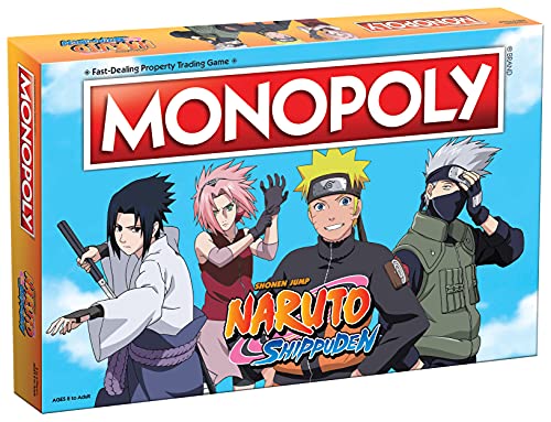 USAOPOLY Monopoly Naruto | Monopoly-Spiel zum Sammeln mit japanischer Manga-Serie | vertraute Standorte und ikonische Momente aus der Anime-Show, mehrfarbig von USAopoly