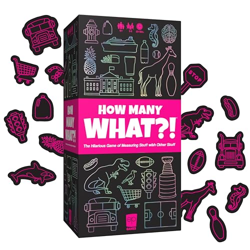 USAopoly How Many What?! – Hilarious Party Game of Ridiculous Comparisons – Family Game Night Favorite – for 3–8 Players – Ages 10+ – Includes 150 Cards, Dry-Erase Boards, and Tokens USAopoly How Many What?! – Hilarious Party Game of Ridiculous Comparisons – Family Game Night Favorite – for 3–8 Players – Ages 10+ – Includes 150 Cards, Dry-Erase Boards, and Tokens von USAopoly