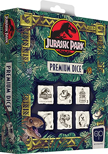 USAopoly Jurassic Park Premium Dice Set, Mehrfarbig, AC051-707-002105-12 von USAopoly