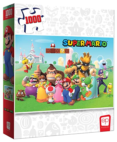 USAopoly PZ005-735-002200-06 Mario-Pilzkönigreich-1000 Teile Super Mario Bros Puzzle, Mehrfarbig von USAopoly