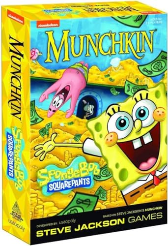 USA-OPOLY, Munchkin: Spongebob Squarepants, Board Game, Ages 10+, 3-6 Players, 60-120 Minutes Playing Time von USAopoly