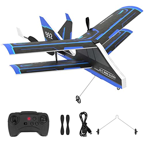 USHINING RC Flugzeug für Kinder, 2,4 GHz Wiederaufladbares Ferngesteuertes Flugzeug mit Gyroskop Leichtes und Langlebiges Material, Geschenk für 8-14 Jahre Alte Jungen und Mädchen (992) von USHINING