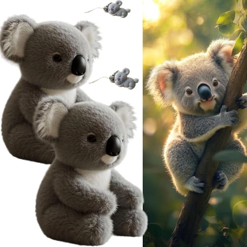 Koaly Emotional Healing On Demand, The Koaly Weicher Koala Stofftier PlüSchtier Spielzeuger Stofftier Zum Kuscheln Koala Kuscheltier FüR Kinder Erwachsene (2PCS+Zubehör) von USMEI