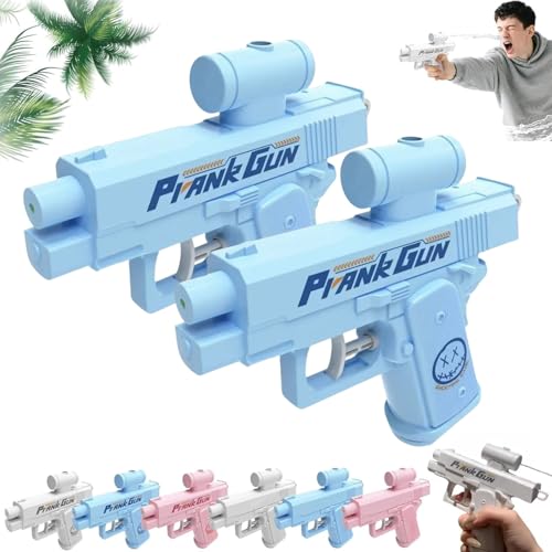 Prank Streich Wasserpistole, Prank Reverse Water Guns, Zwanghafte Zweiwege Umgekehrte Wasserpistole Ideale Neuheitsgeschenke for Freunde, Klassenkameraden Und Familie (Blau2+Rosa2) von USMEI