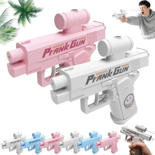 Prank Streich Wasserpistole, Prank Reverse Water Guns, Zwanghafte Zweiwege Umgekehrte Wasserpistole Ideale Neuheitsgeschenke for Freunde, Klassenkameraden Und Familie (Blau2 2PCS) von USMEI
