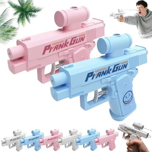Prank Streich Wasserpistole, Prank Reverse Water Guns, Zwanghafte Zweiwege Umgekehrte Wasserpistole Ideale Neuheitsgeschenke for Freunde, Klassenkameraden Und Familie (Rosa2 2PCS) von USMEI