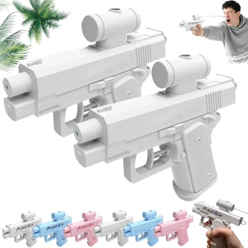Prank Streich Wasserpistole, Prank Reverse Water Guns, Zwanghafte Zweiwege Umgekehrte Wasserpistole Ideale Neuheitsgeschenke for Freunde, Klassenkameraden Und Familie (Weiß 2PCS) von USMEI