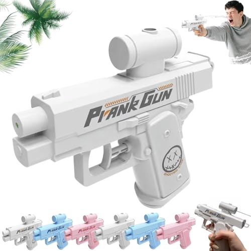Prank Streich Wasserpistole, Prank Reverse Water Guns, Zwanghafte Zweiwege Umgekehrte Wasserpistole Ideale Neuheitsgeschenke for Freunde, Klassenkameraden Und Familie (Weiß2 1PCS) von USMEI