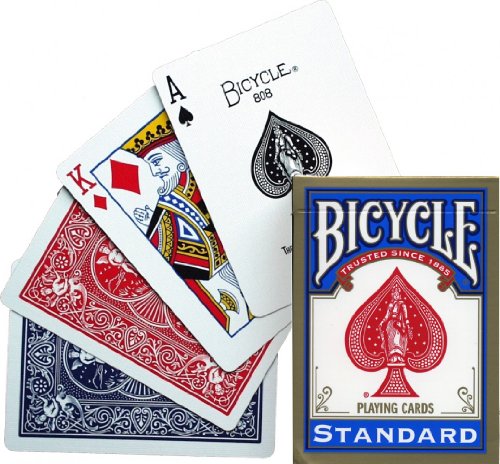 USPCC Kartusche, 12 Spiele, Bicycle Format Poker (6 Rücken blau / 6 Rücken rot) von USPCC