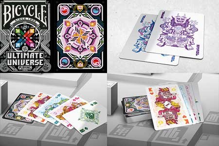 USPCC Spielkarten 54 Cartes Format Poker - Spielkarten Bicycle Ultimate Universe (weiß) von USPCC