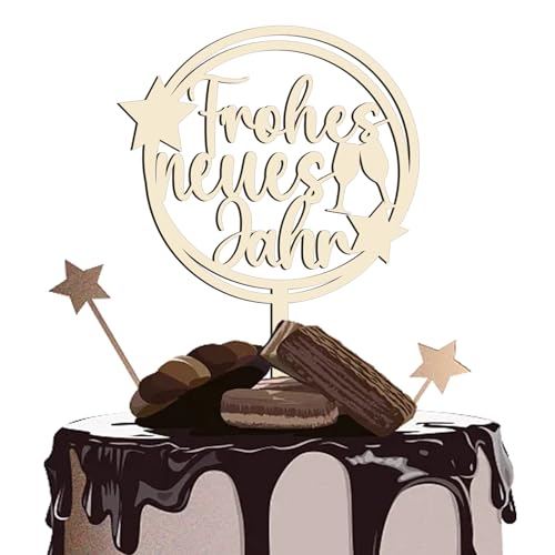Cake Topper FROHES NEUES JAHR - Kuchendekoration zu Neujahr und Silvesterdeko Cake Topper FROHES NEUES JAHR - Kuchendekoration zu Neujahr und Silvesterdeko von UTEFIF