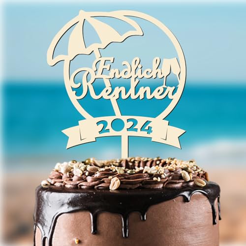 Cake Topper für Endlich Rentner 2024, Holz Tortendeko, Rentner-Party-Kuchen-Dekoration Partyzubehör, Retired Theme Tortendeko Cake Topper für Endlich Rentner 2024, Holz Tortendeko, Rentner-Party-Kuchen-Dekoration Partyzubehör, Retired Theme Tortendeko von UTEFIF