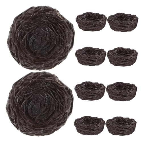 UTHCLO 10 Stück Teiliges Miniatur Vogelnest mit Künstlichen Eiern Handgefertigte Harzdekoration Kompakt und Vielseitig für Frühling Weihnachts und Heimdekor für DIY Bastelprojekte und UTHCLO 10 Stück Teiliges Miniatur Vogelnest mit Künstlichen Eiern Handgefertigte Harzdekoration Kompakt und Vielseitig für Frühling Weihnachts und Heimdekor für DIY Bastelprojekte und von UTHCLO