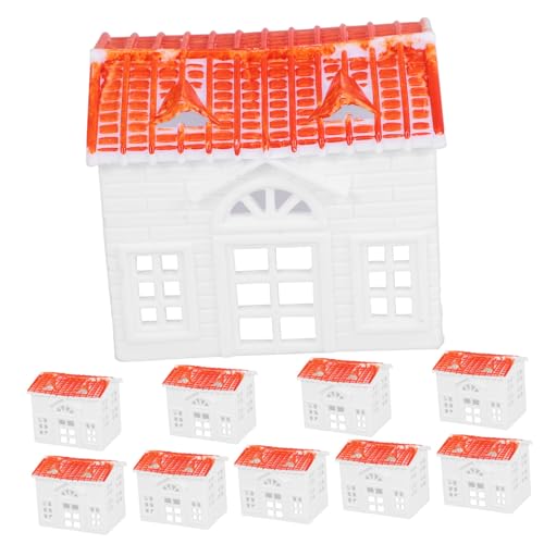 UTHCLO 10 Stück Teiliges Villa Modell Realistische Miniatur Haus deko mit Feiner Verarbeitung Kreative Simulation für DIY Mikrolandschaft und Sandtisch Langlebig und Sicher für Innen von UTHCLO