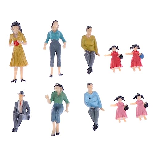 UTHCLO 10stücke Miniaturfiguren Teiliges Bunte Modelle Für Modelleisenbahn Und Architektur-layouts Szenerie Für Bahnhöfe Und Spielzeuglandschaften Langlebig Und Geruchlos Für von UTHCLO
