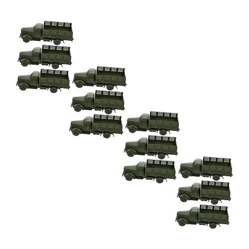 UTHCLO 12 Stück Teiliges Mini Militärfahrzeug Interessante Spielzeuge für Robustes und Sicheres Zubehör für Sandkastenspiele Fördert die Interaktion zwischen Eltern und Kindern von UTHCLO