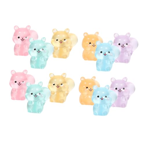 UTHCLO 12stücke Eichhörnchen Figur Aus Kunstharz Leuchtend Im Dunkeln Kleine Tier Dekoration Für Tisch Buchregal Mikrolandschaften Miniatur Ornament Für Heimdekoration von UTHCLO