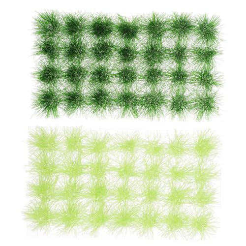 UTHCLO 2 Boxen Künstliches Grasbüschel Modellbau Statische Grasbüschel Grün Mix DIY Sandtisch Dekoration Mikrolandschaftliche Miniatur Ornamente für Modellbau und Dioramen von UTHCLO
