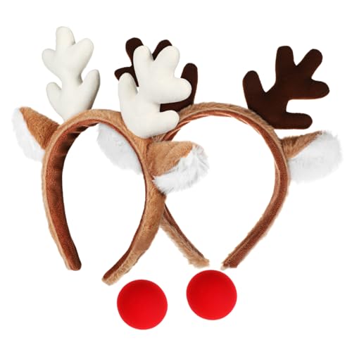 UTHCLO 2 Sätze Rentier Geweih Stirnband mit Roter Nase Weihnachts Haarreif für Damen Niedliches Hirsch Kostüm Accessoire Einfach zu Tragen Festliche Party und Cosplay Dekoration UTHCLO 2 Sätze Rentier Geweih Stirnband mit Roter Nase Weihnachts Haarreif für Damen Niedliches Hirsch Kostüm Accessoire Einfach zu Tragen Festliche Party und Cosplay Dekoration von UTHCLO
