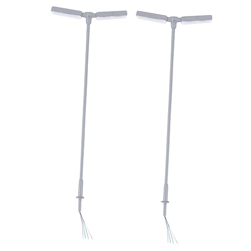 UTHCLO 2 Stück Maßstab Weißes Licht Miniatur Gartenlampen DIY Sandtisch Dekoration Stabile Basis Langlebig von UTHCLO